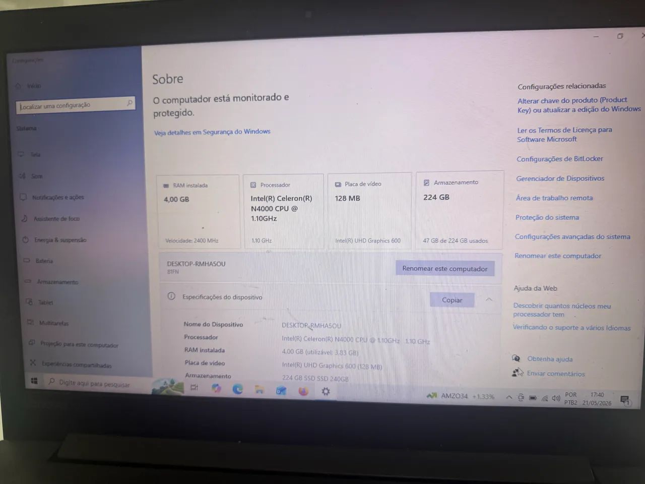 Notebook Lenovo