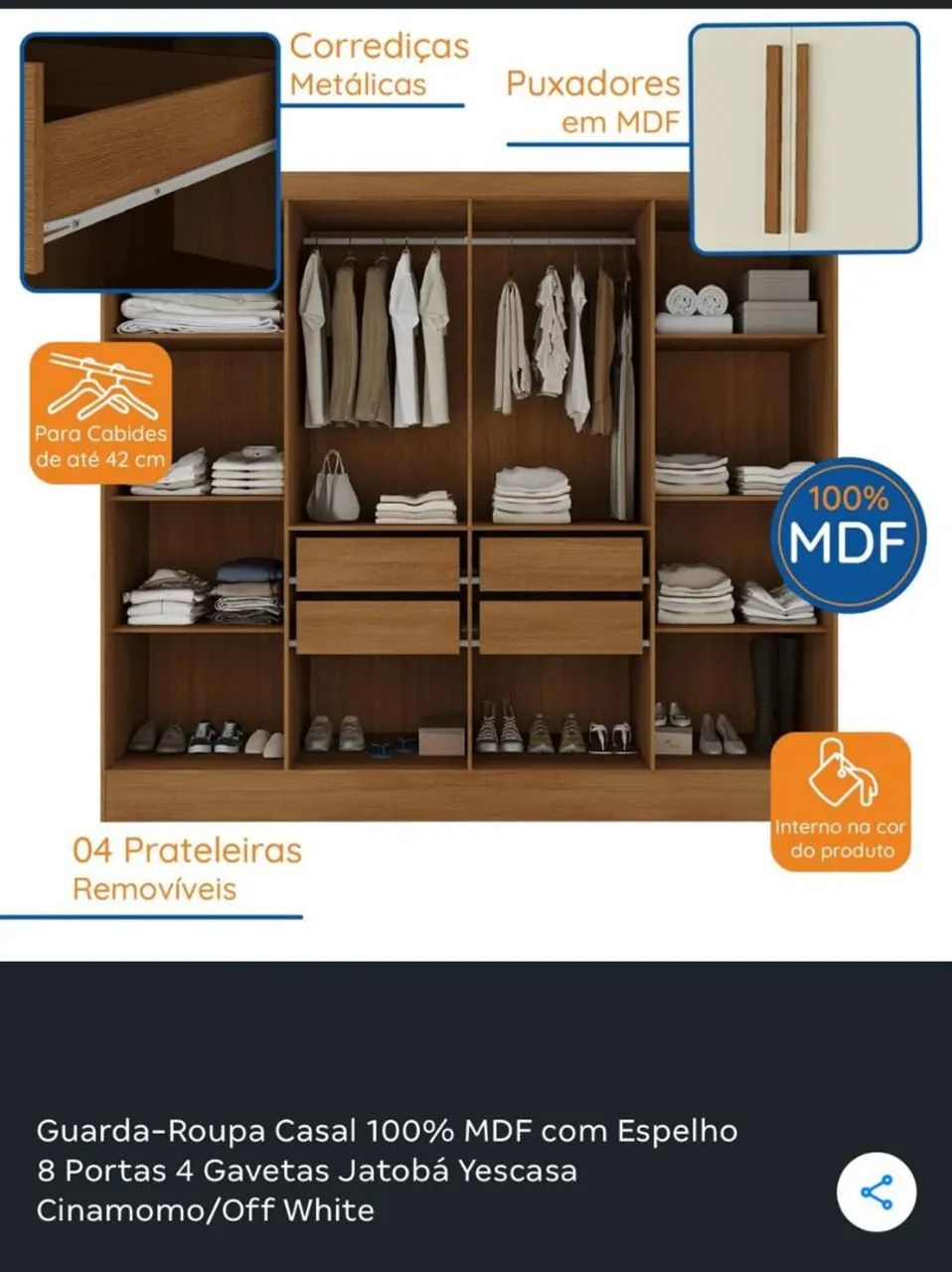 Guarda roupa novo na embalagem  - Foto 3