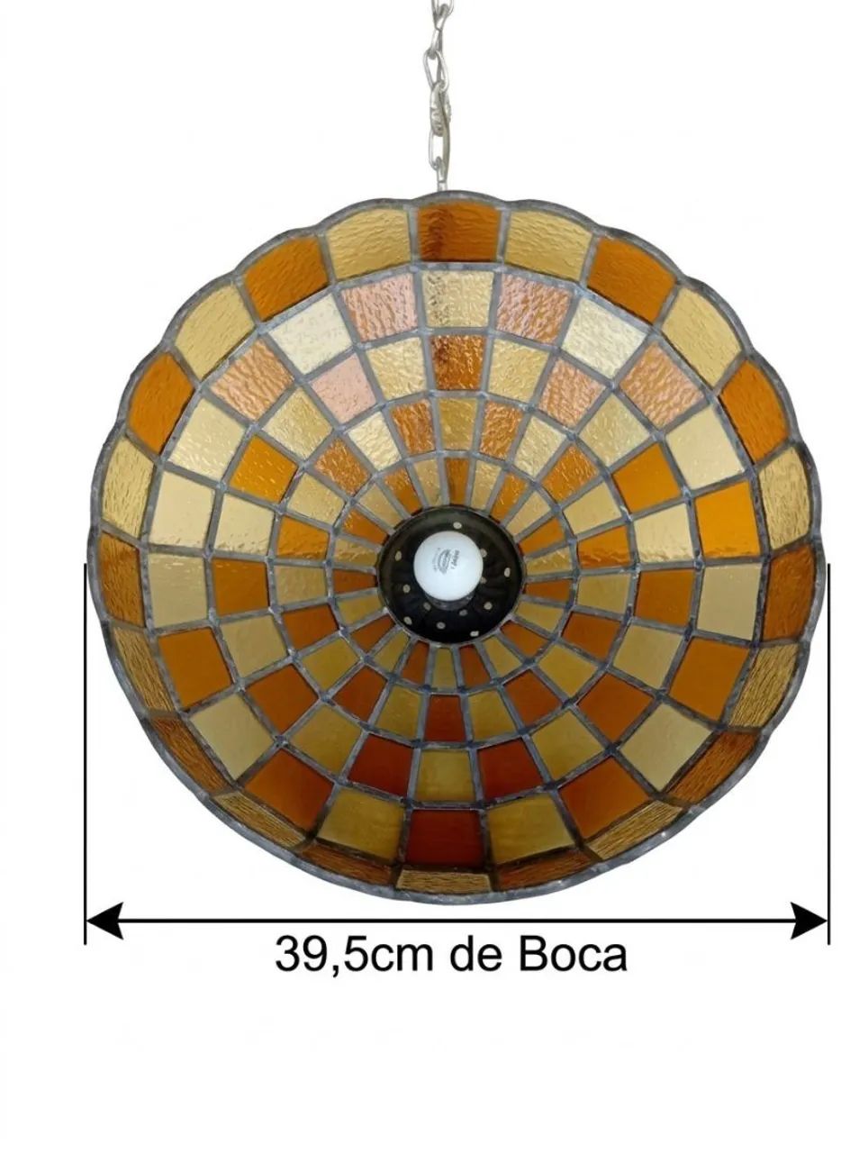 Lustre vitral antigo  - Foto 5