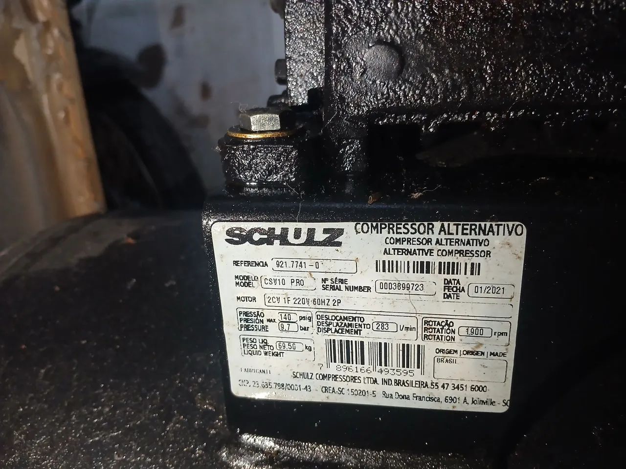 Compressor de ar Schulz CSV 10 - Ferramentas de Construção