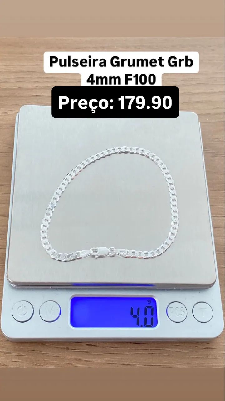 Pulseira grumet 4mm