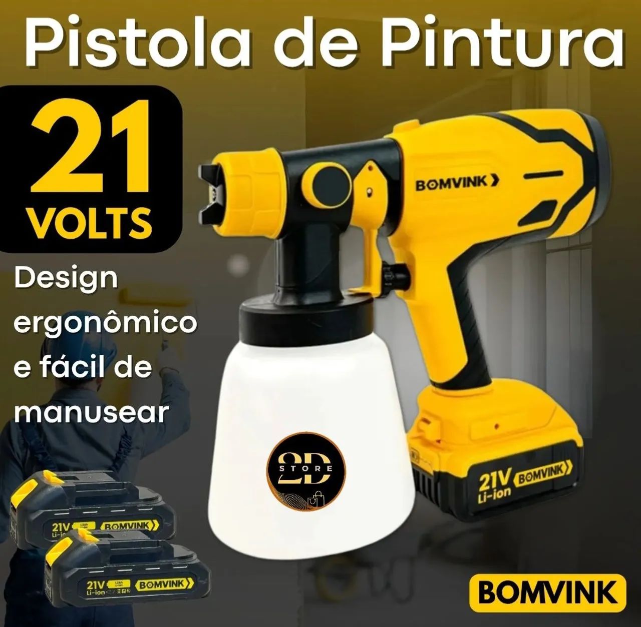 PISTOLA DE PINTURA PORTÁTIL BOMVINK  - Foto 2