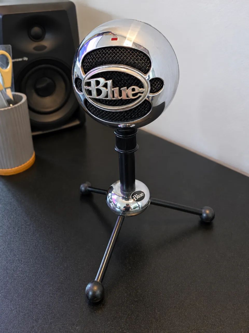 Microfone Blue Snowball USB Cromado com Tripé Original - Foto 4