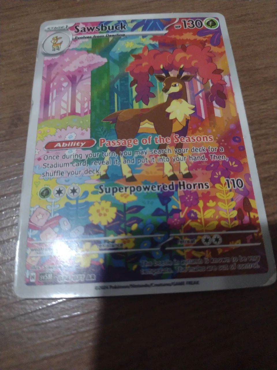SAWSBUCK CARTA POKÉMON MUITO RARA