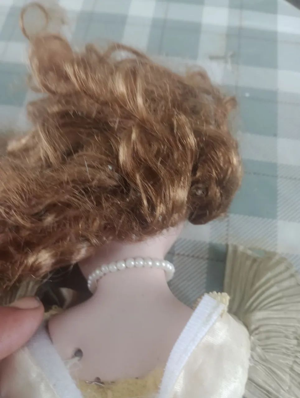 Boneca de porcelana antiga  - Foto 4
