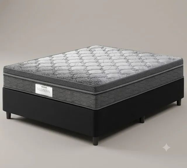 Novo! Conjunto Base e Colchão Espuma D28 De Casal - Frete Grátis