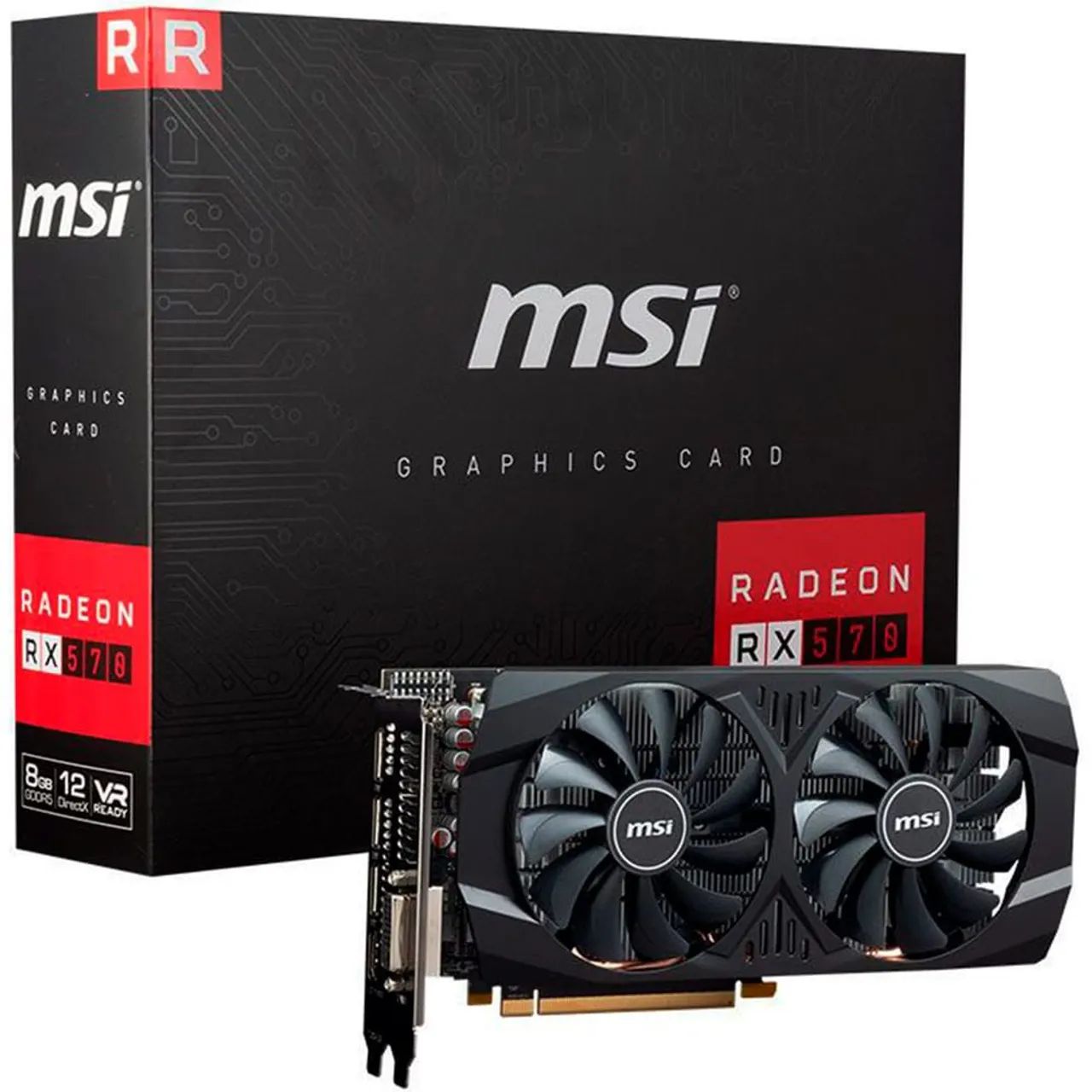 Placa de Vídeo MSI RX 570 8GB - Semi nova, Funcionando Perfeitamente + Caixa - Foto 2