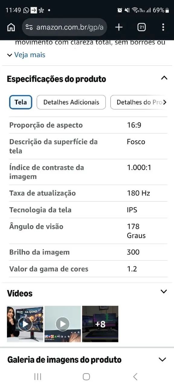 Monitor Aoc Quad HD 180hz 27 Polegadas - Foto 5