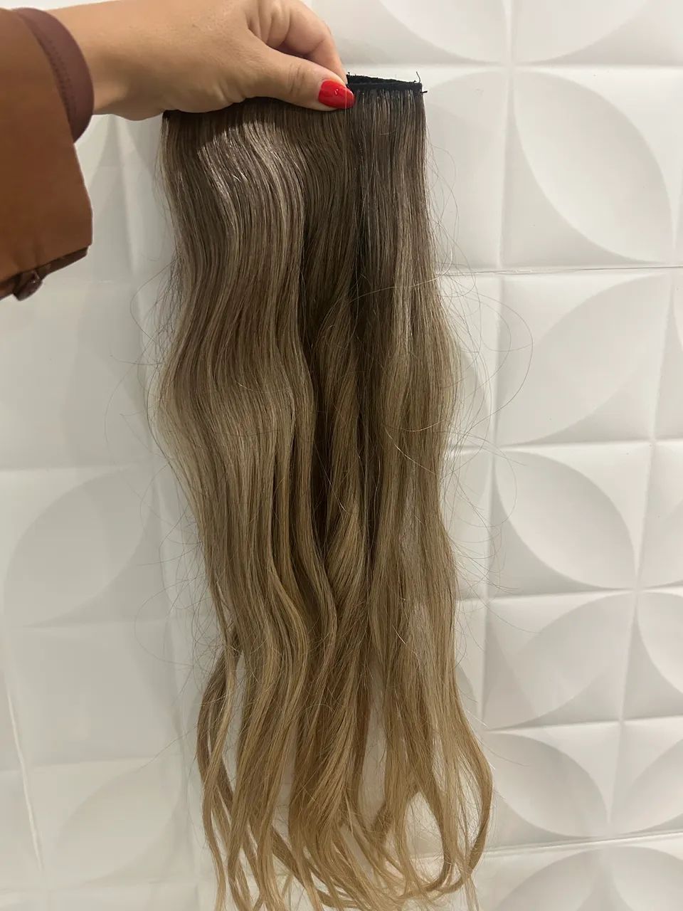 cabelo humano na tela 100 gramas - Foto 5