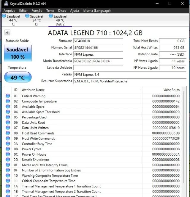 SSD Adata Legend 710 1TB M.2  - Foto 3