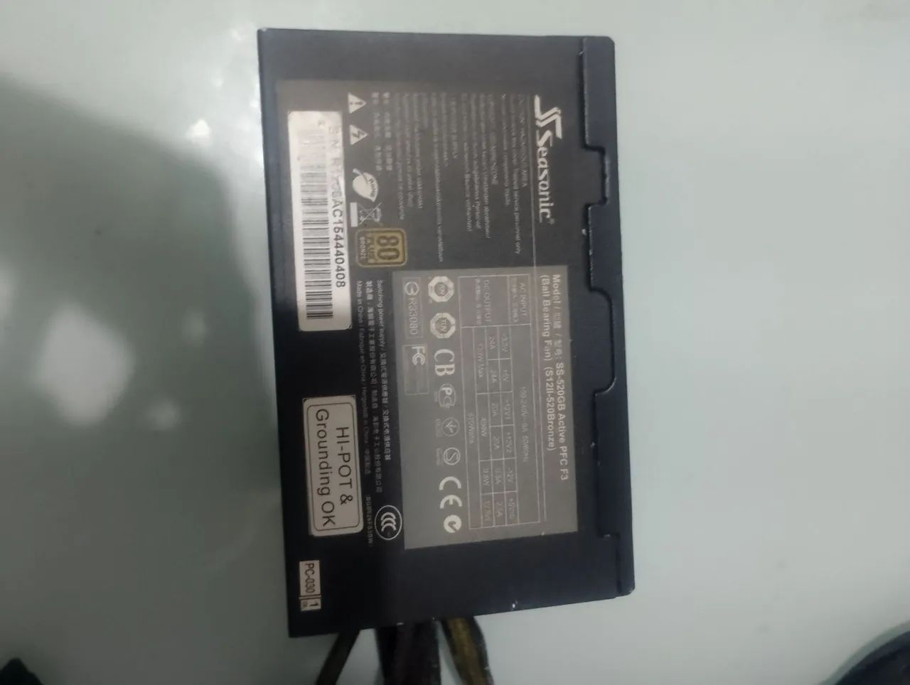Fonte seasonic 520W REAL Selo 80Plus Bronze  - Foto 2