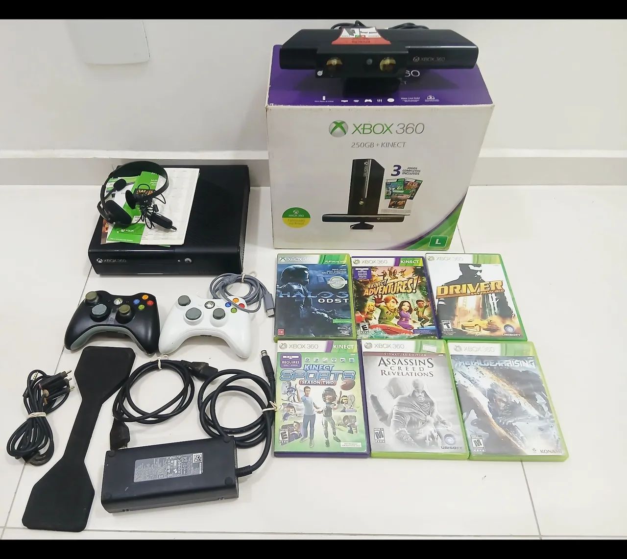Xbox 360 bivolt bloqueado com caixa 