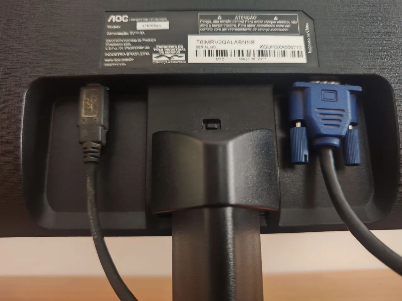 Monitor AOC 15" Usado! Em excelente estado! - Foto 4
