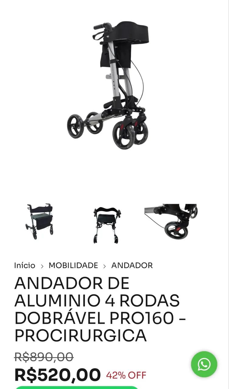 ANDADOR COM RODAS  - Foto 2