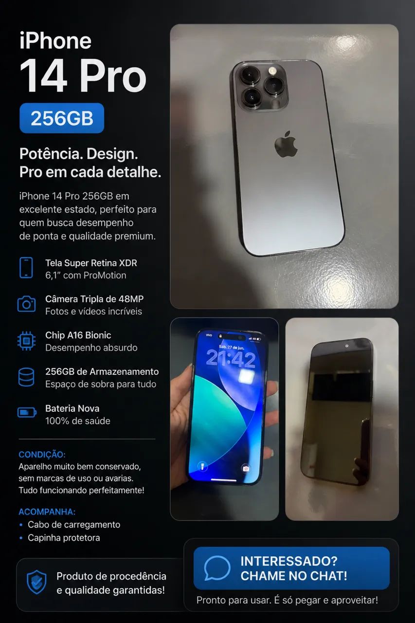 iPhone 14 Pro 256GB ブラック【ジャンク・液晶漏れ・初期化済】 IPHONE 14 PRO 256gb - Celulares e Smartphones - Jabotiana, Aracaju