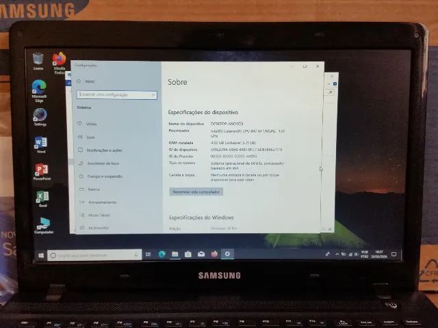 Notebook Samsung 4 GB Ram 128 GB SSD Win10+Pacote Office - Foto 5