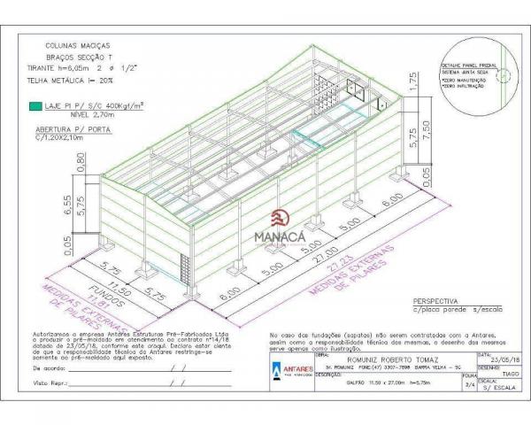 Galpão para alugar, 313 m² por r$ 3.500,00/mês - itajuba - barra velha/sc - Foto 17
