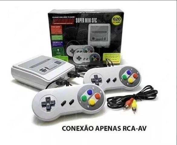 Videogame Super Mini Sfc Com 620 Jogos 8-bit e 2 Controles (bi-volt) - Foto 2