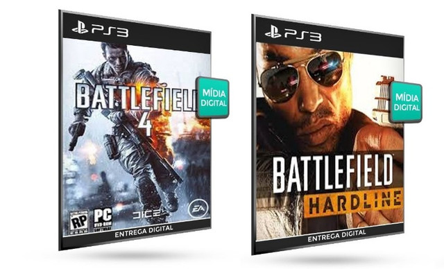 Battelfield 4 + Hardline Dublados 2 Games PS3 Jogo Original Playstation 3