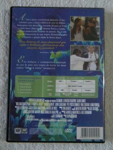 Dvd Romeu e Julieta Original e Impecável (Leonardo Dicaprio e Claire Danes). - Foto 3
