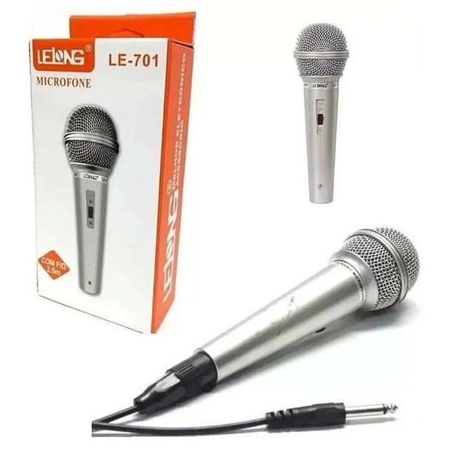 Microfone com Fio 2,5m Lelong LE-701 - Foto 4