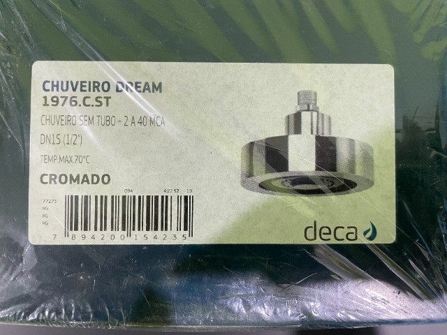Chuveiro Deca 1976.C.ST Dream Sem Tubo Cromado