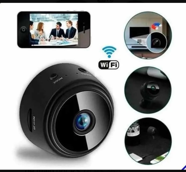 Mini câmera espião wi-fi recarregável portátil completa