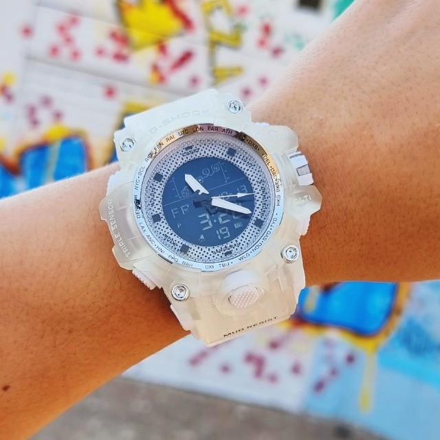 relogio gshock transparente