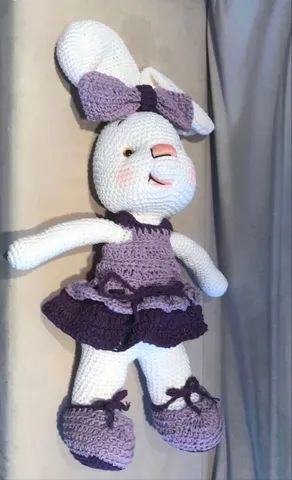Coelha em crochê amigurumi NOVA - Foto 5