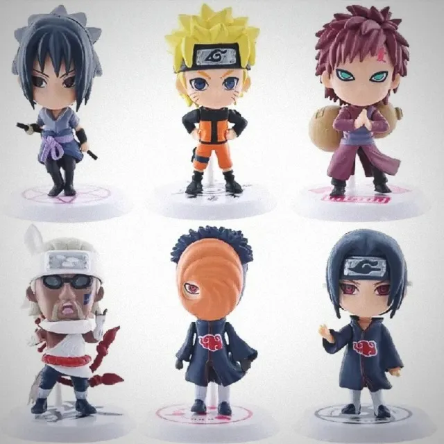 30 Figurinhas Anime Naruto Sasuke Uchiha Akatsuki 8cm