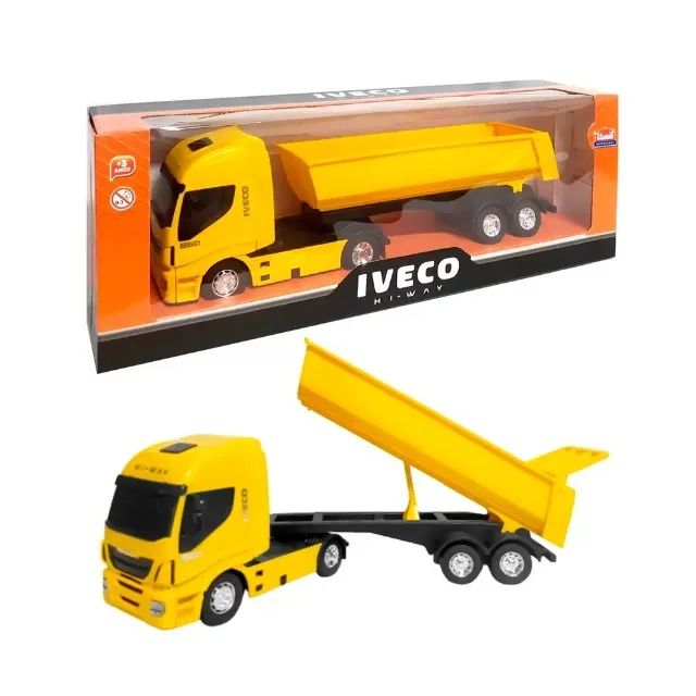 Caminhão De Brinquedo Carreta Caçamba Iveco Hi Way Miniatura - R$ 62