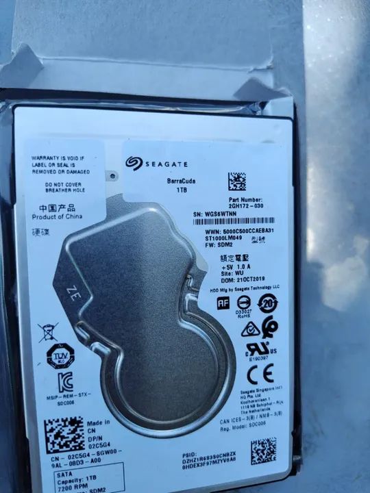 HD 1TB Seagate de Notebook