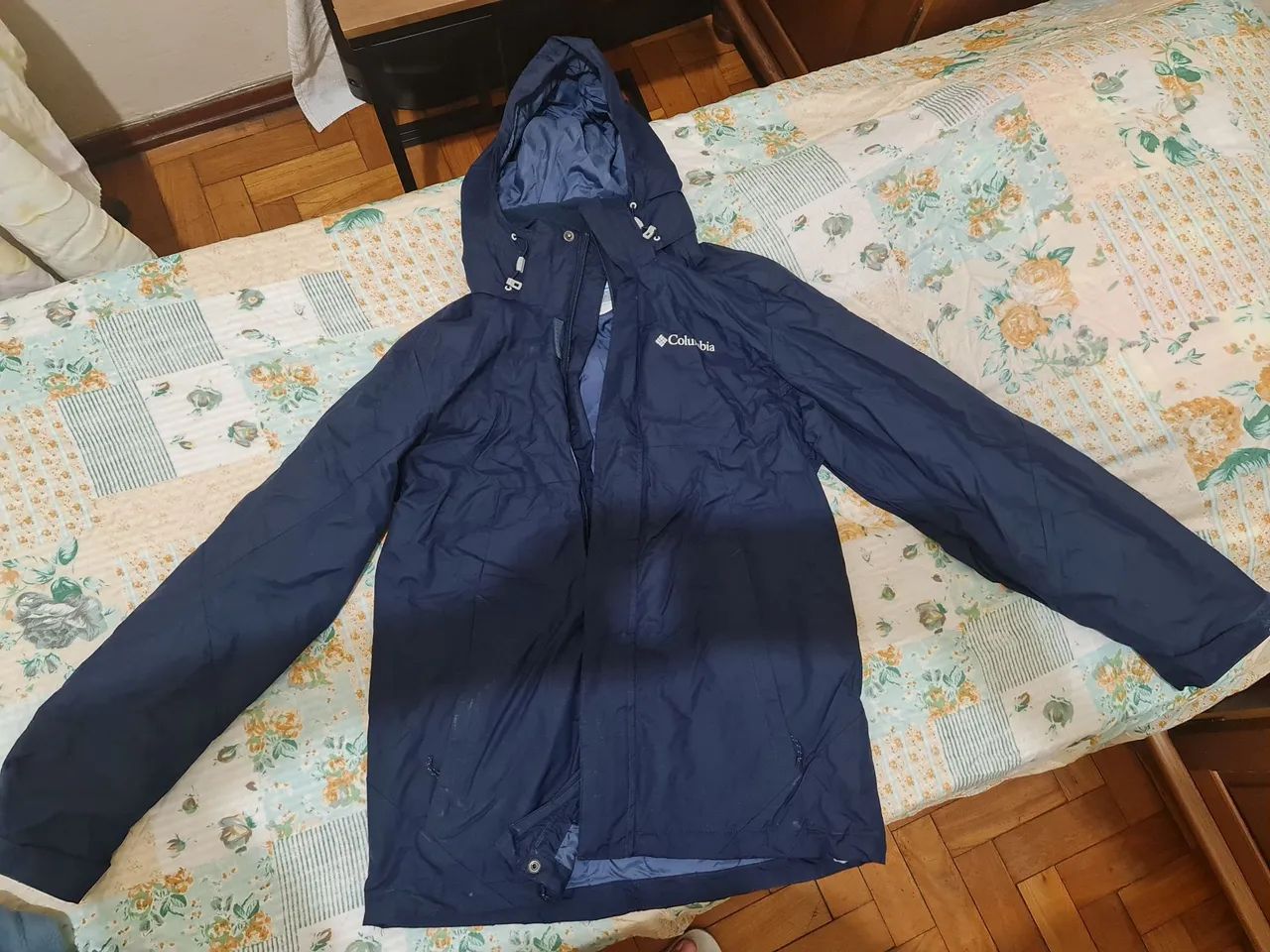 Jaqueta Impermeável Colúmbia Azul Escuro SEM TROCAS - Foto 2