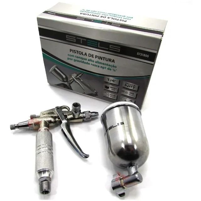 1 - Pistola De Pintura Gravidade Aerógrafo Bico 0,5 Mm 5731855