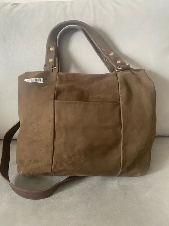 Bolsa em Couro Nabuco marrom Shoestock  - Foto 2