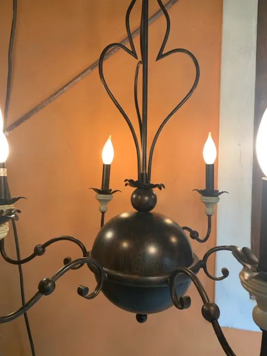 Lustre de Ferro 6 Lâmpadas