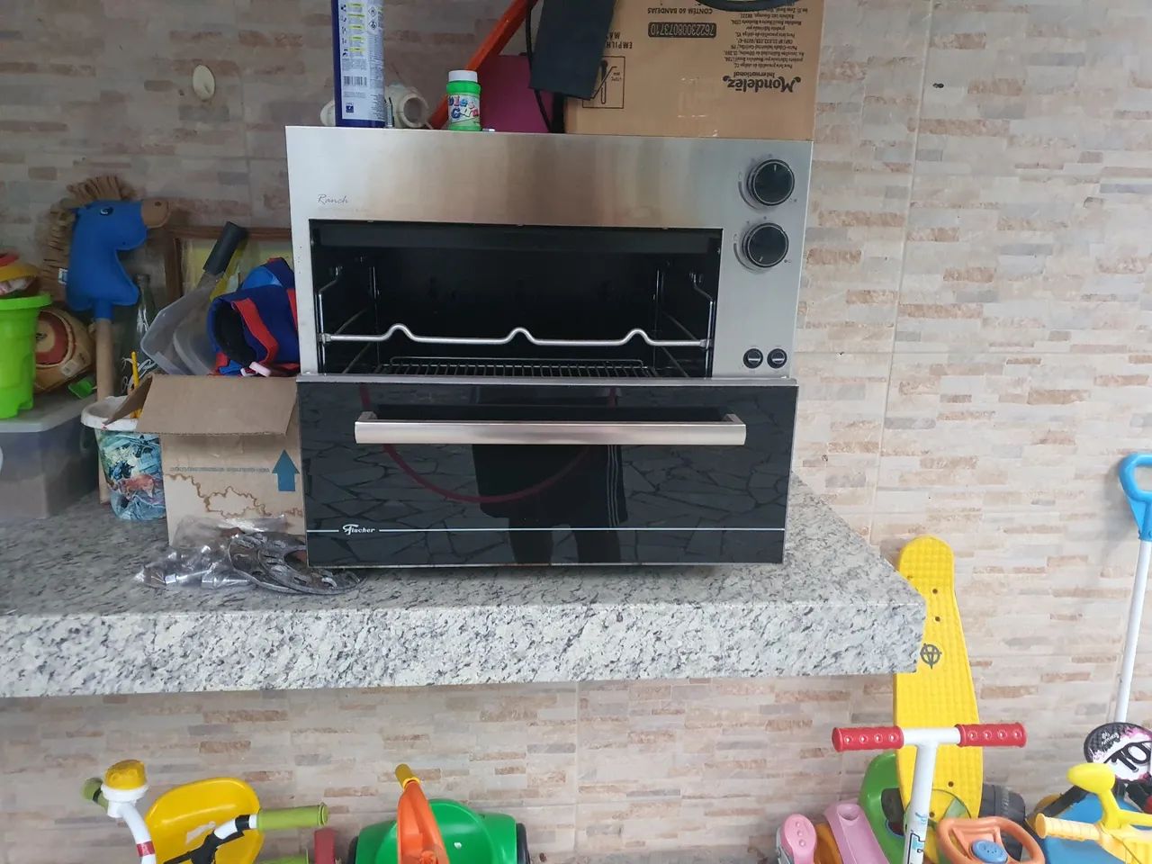 Churrasqueira Fischer 3 espetos Inox Gás 