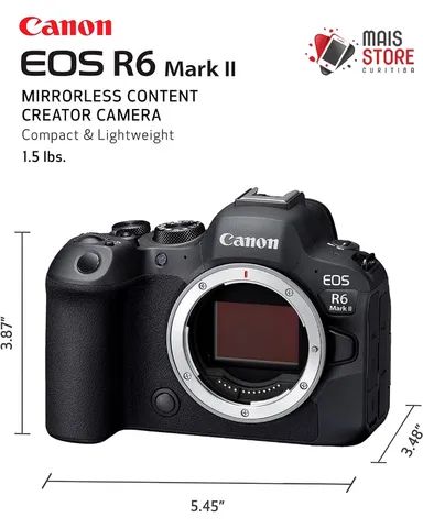 Câmera Canon Eos R6 Mark II Corpo Nova/Lacrada - Câmeras e