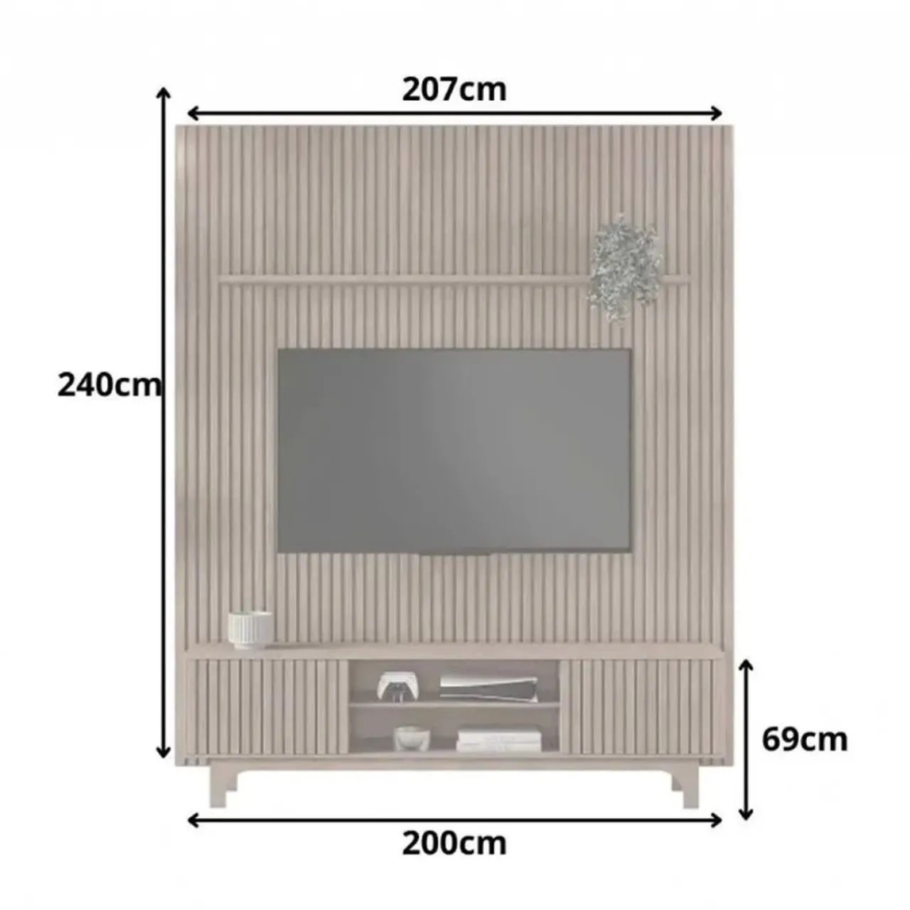 Rack com Painel Ripado 2,07m Golden rf54 - Foto 2