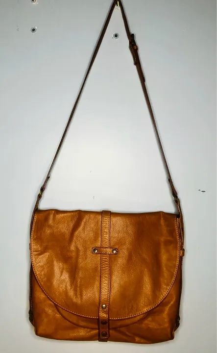 Bolsa couro marrom tiracolo SESSUN italiana