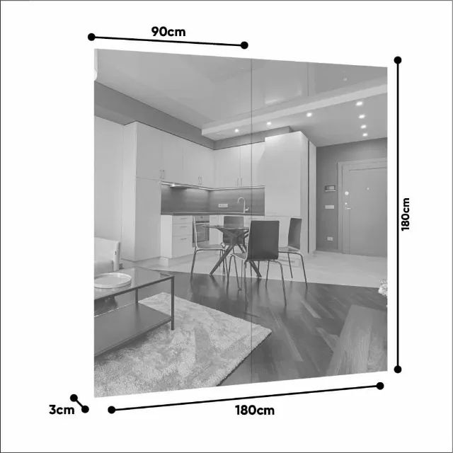 Quadro Espelho Duo 180x180cm Mavaular - Foto 2