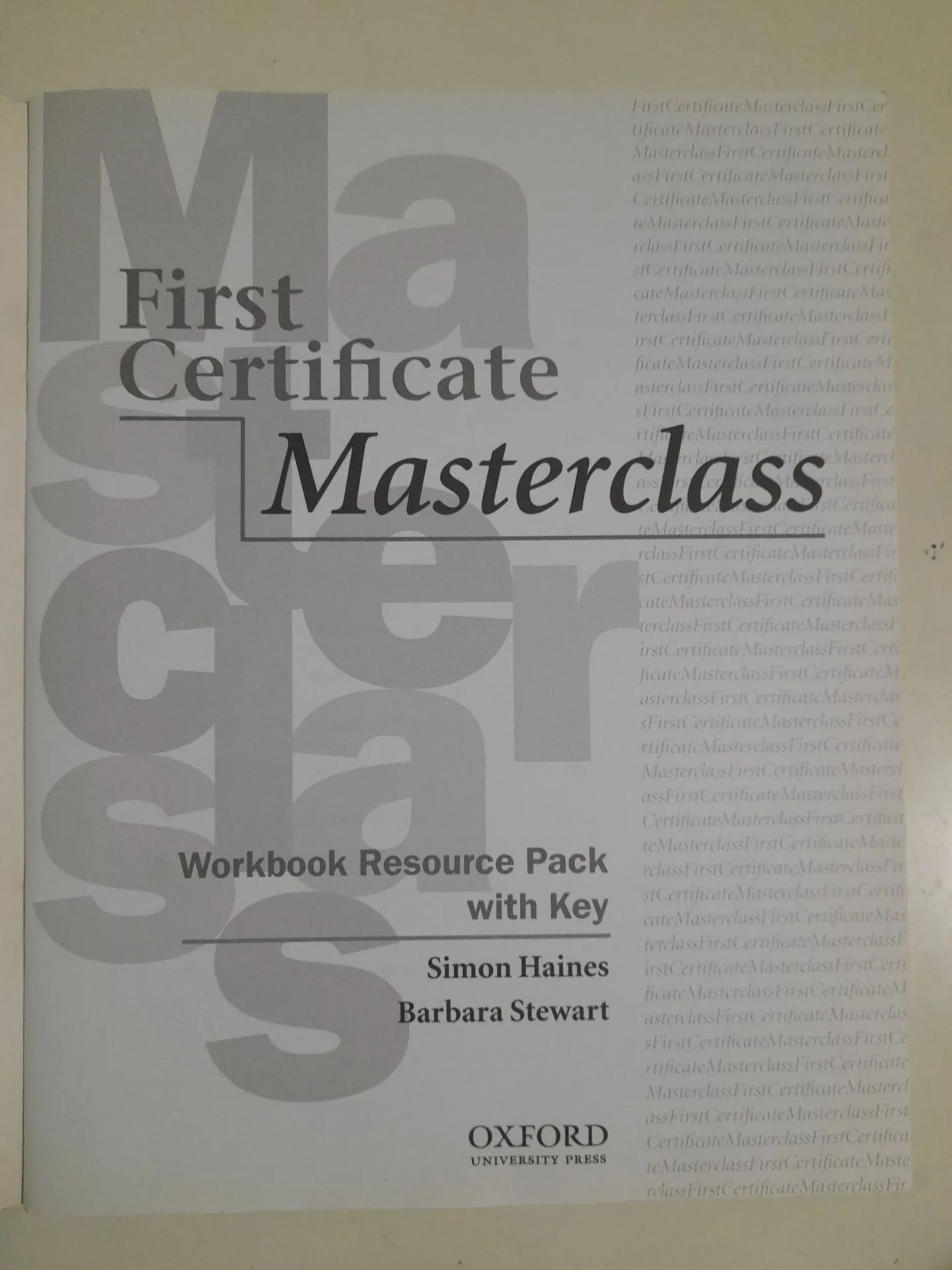 Livro First Certificate Masterclass - Workbook Resource Pack with Key - Foto 2