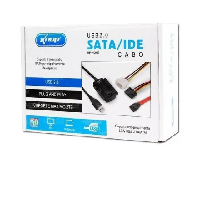 Leitor De Hd Sata E Ide Usb 2.0 Knup 2tb Ca28b00 - Foto 2