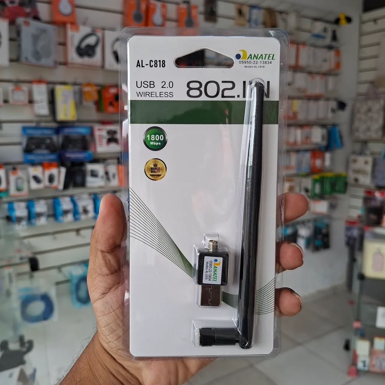 Adaptador wifi usb 1800mbps - entrega em slz e região 