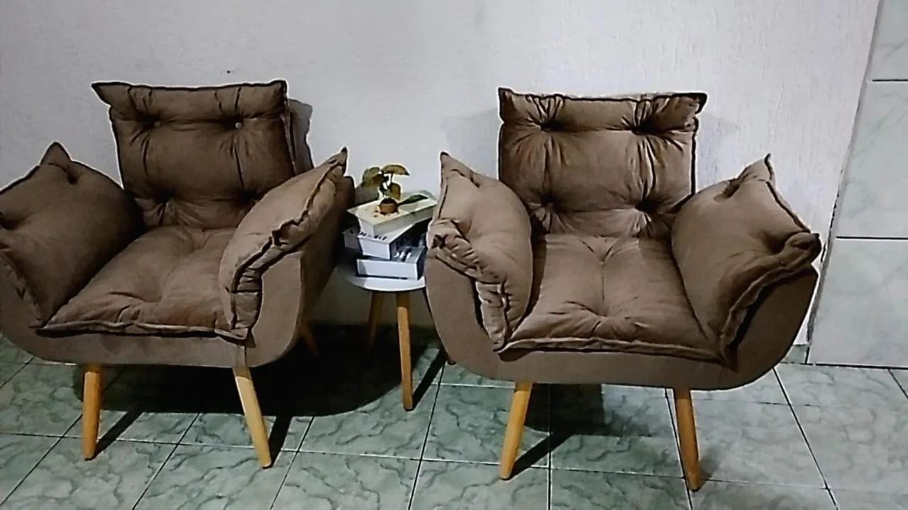 PAGA NA ENTREGA!! KIT 02 POLTRONA DE 1 LUGAR ESTILO CLASSIC  - Foto 4