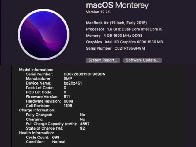 MacBook Air 2015 - Core I5, 4gb de Ram, 250gb de ssd - Foto 5