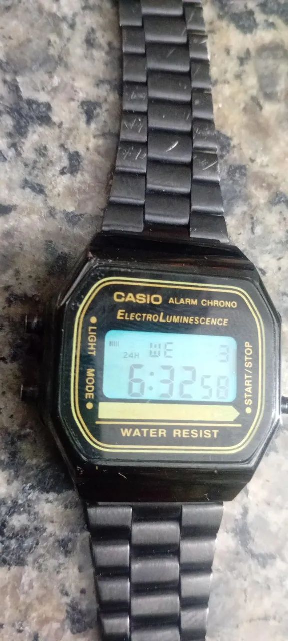 Relógio Casio Illuminator , Original ,   Preto ,  Pulseira de aço regulável com trava  - Foto 4