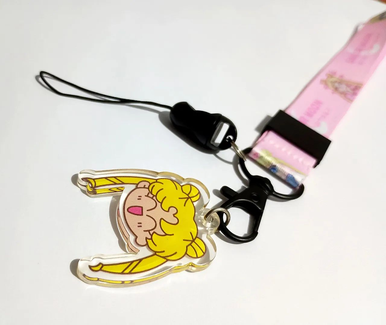 Kit cordão chaveiro Sailor Moon anime Artemis luna serena tsukino otaku cat nerd geek  - Foto 3