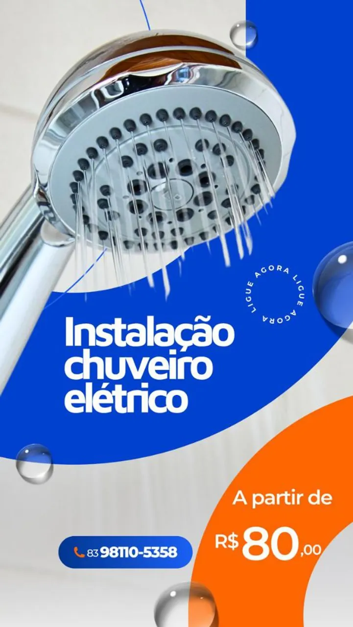 Instalação de chuveiro elétrico