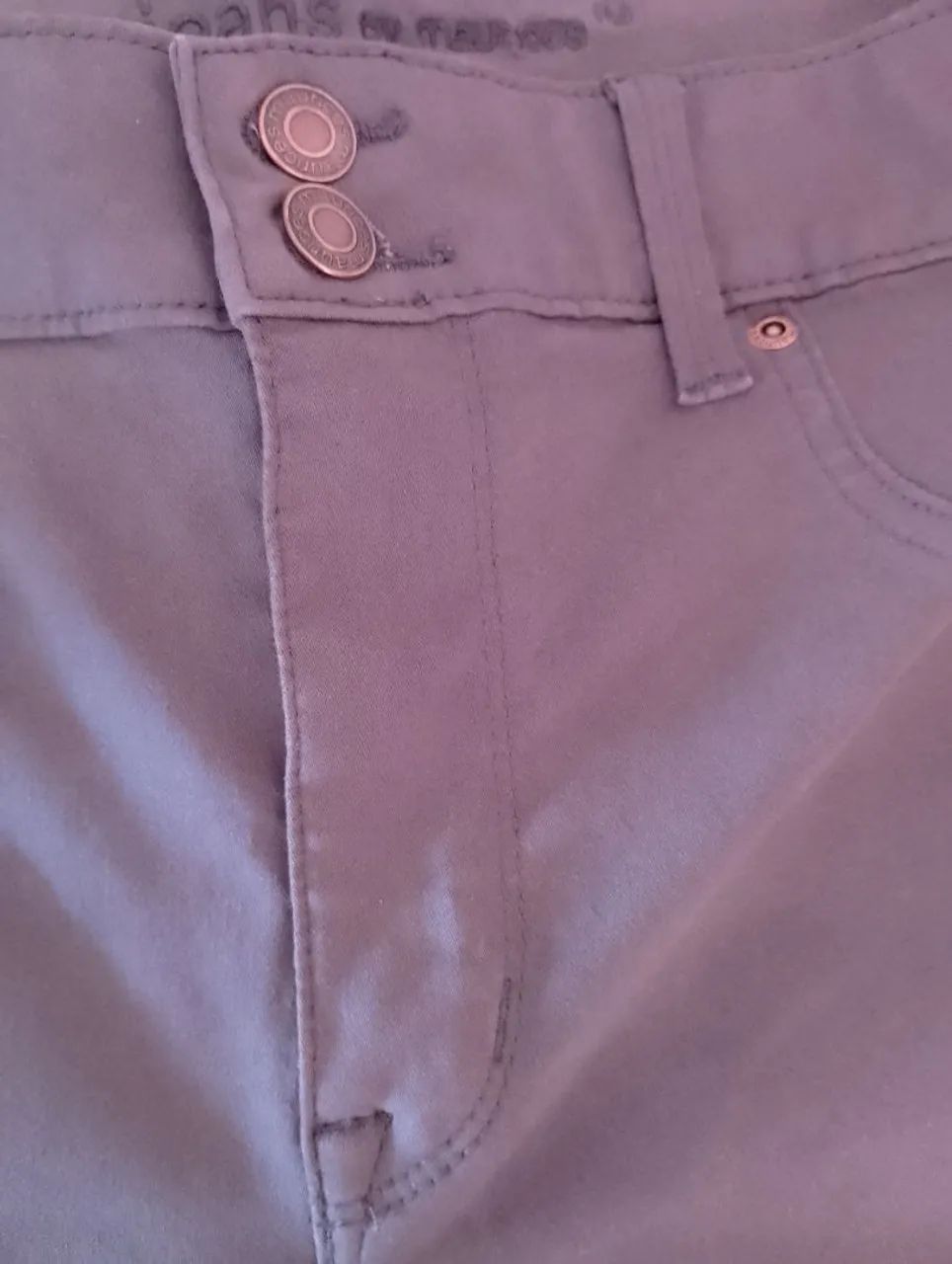 Calça Jeans Cinza Feminina - Foto 2